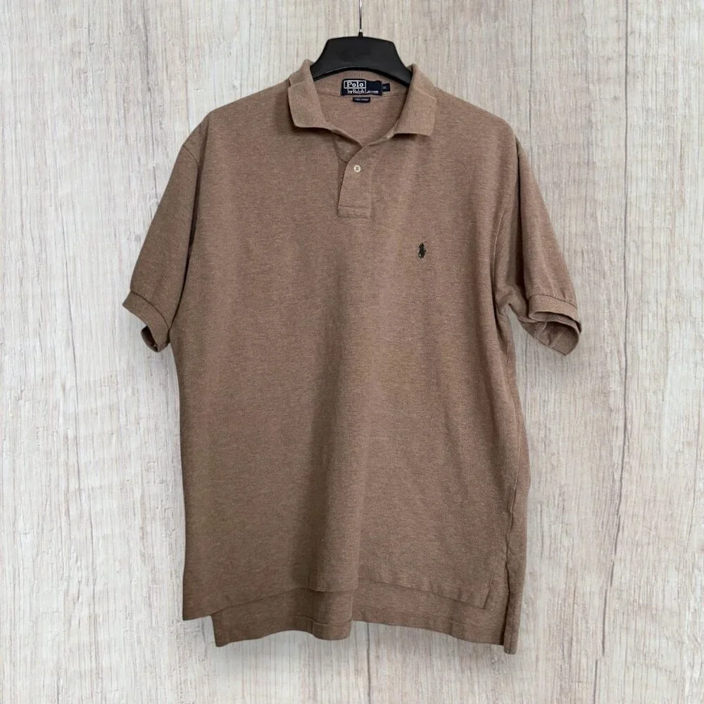 Polo Ralph Lauren Brown Classic Fit Polo Shirt Mens XL Preppy Old Money Summer